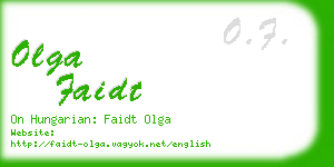 olga faidt business card